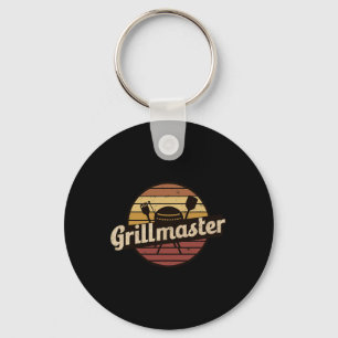 Funny Dad Vintage Design Grillmaster Fathers Day Key Ring