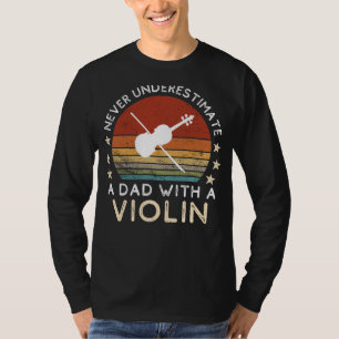 Funny Dad Violin Tee - Dads String Serenade & Laug