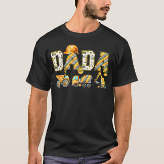 Funny Dada Construction Excavator Matching Family T-Shirt