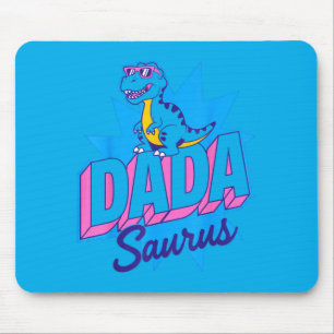 Funny Dadasaurus T Rex Dinosaur Dad Dada Saurus Mouse Pad