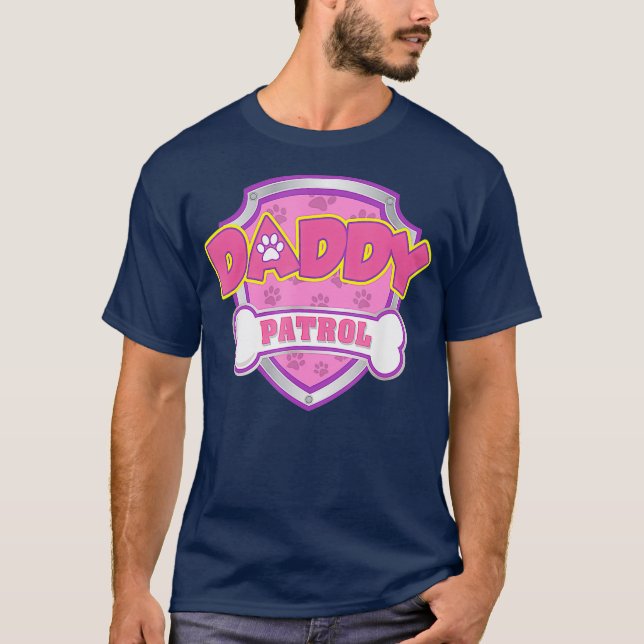 Funny Daddy Patrol  Dog Mum Dad For Men Women T-Shirt (Front)