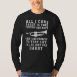 Funny Daddy Trumpet Shirt: Prioritising Food, Poop T-Shirt<br><div class="desc">Celebrate dads unique interests with humour in this tee,  a perfect gift for fathers who cherish the simple joys of life and playing the trumpet.</div>
