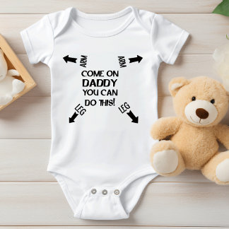 Funny Daddy you can do this! | Humour Baby Daddy Baby Bodysuit