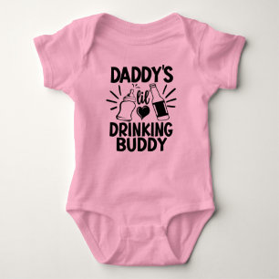 funny Daddy's drinking buddy unisex Baby Bodysuit