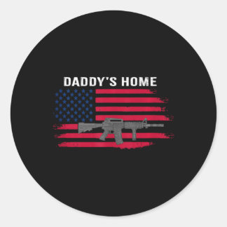 Funny Daddy's Home Trump 2024 Take America Back Classic Round Sticker