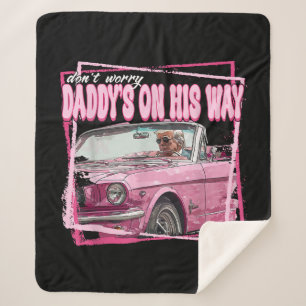 Funny Daddy's Home Trump Pink 2024 Take America Ba Sherpa Blanket