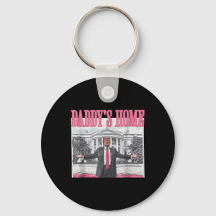 Funny Daddys Home Trump Pink 2024 Take America Bac Key Ring