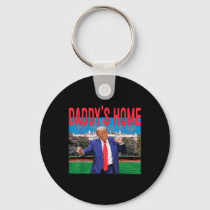 Funny Daddys Home Trump Pink 2024 Take America Bac Key Ring