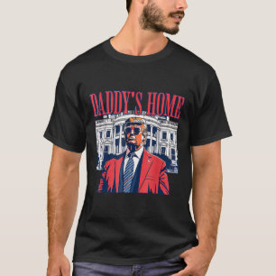 Funny Daddys Home Trump Pink 2024 Take America Bac T-Shirt
