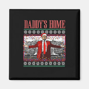 Funny Daddy's Home Trump Ugly Christmas Sweater Xm Magnet