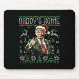Funny Daddy's Home Trump Ugly Christmas Sweater Xm Mouse Pad