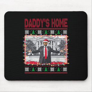 Funny Daddy's Home Trump Ugly Christmas Sweater Xm Mouse Pad