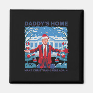 Funny Daddys Home Trump Ugly Christmas Sweater Xma Magnet