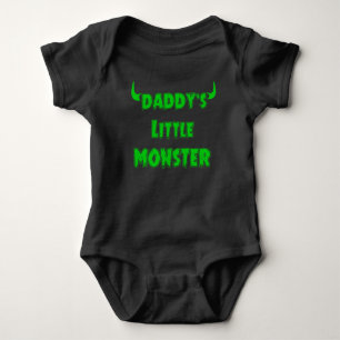 Funny Daddy's Little Monster - Gothic Baby Clothes Bodysuit