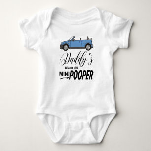 Funny - Daddy's Mini Pooper Baby Design Baby Bodysuit
