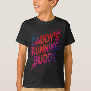 Funny daddy's running buddy dad half marathon T-Shirt