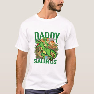 Funny Daddysaurus T-Rex Dinosaur   Dad & Kid Gift T-Shirt