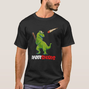 Funny Daddysaurus T Rex Dinosaur Dad Saurus Family T-Shirt