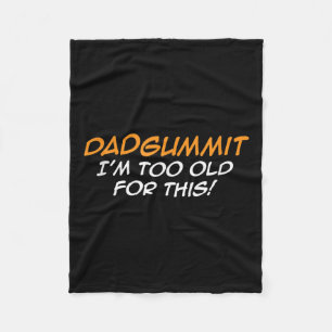 Funny Dadgummit Phrase Birthday Graphic Fleece Blanket