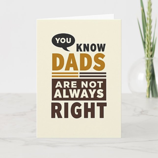 Funny Dads Illustration Card (Front)