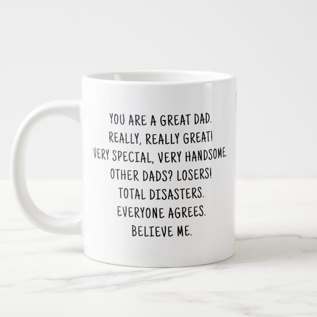 Funny Dad's Photo Collage Coffee Mug (Left)