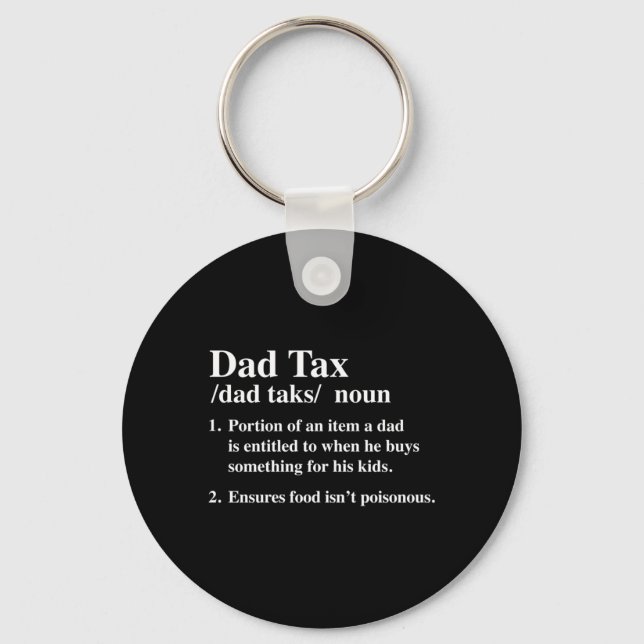Funny Dad's Share Saying Puns Quote Phrase Key Ring (Front)