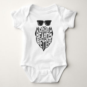 FUNNY DADS WITH BEARDS ARE BETTER FATHERS DAY BABY BODYSUIT