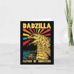 Funny Dadzilla Father Of The Monsters Vintage Fath Card