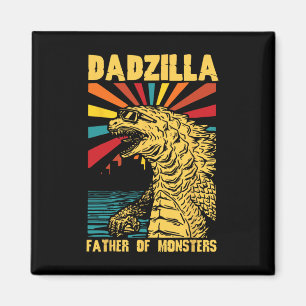 Funny Dadzilla Father Of The Monsters Vintage Fath Magnet