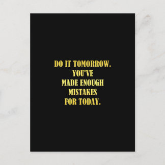 Funny Daily Mistakes Joke Postcard