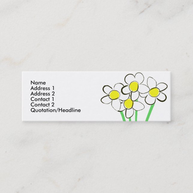 Funny daisy business card (Front)