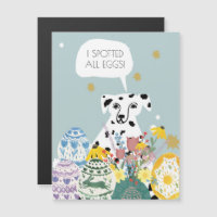 Funny Dalmatian Dog Abstract Eggs Happy Easter 