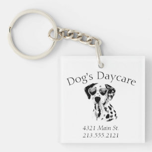 Funny Dalmatian Dog Business  Key Ring