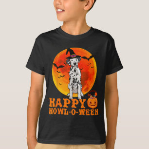 Funny Dalmatian Dog Halloween Happy Howl-O-Ween T-Shirt