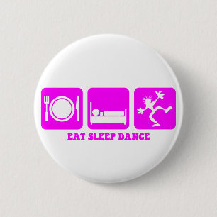 Funny dancing 6 cm round badge