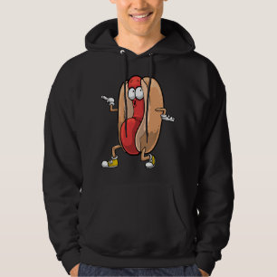 Funny Dancing Hot Dog For Boys Girls Hotdog Gag Hoodie