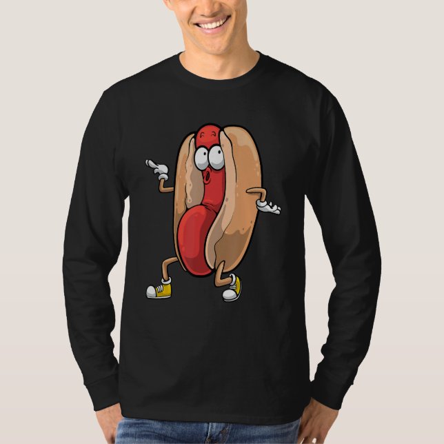 Funny Dancing Hot Dog For Kids Boys Girls Hotdog G T-Shirt (Front)