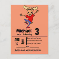 Funny Dancing Moose Birthday Party