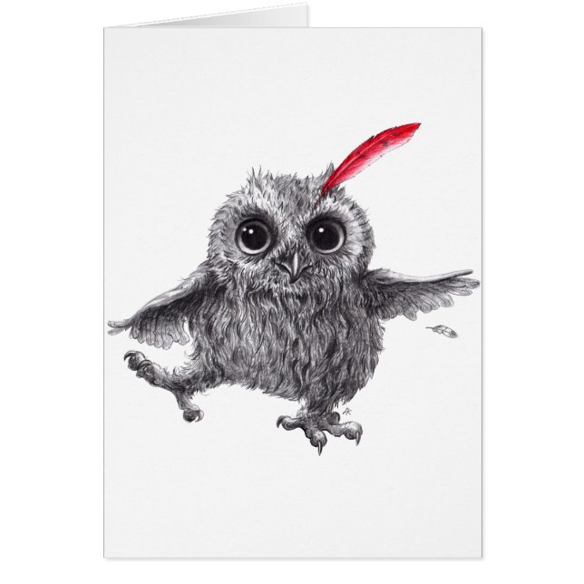 Funny Dancing Owl card (Front)