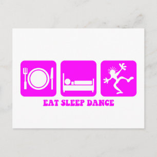 Funny dancing postcard