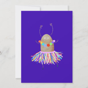Funny dancing potato invitation