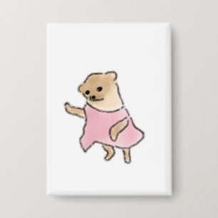 Funny Dancing Puppy In Pink Dress For Dog Mum
