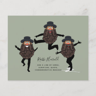 FUNNY Dancing RABBI Personalised with Text Flyer