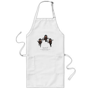 FUNNY Dancing RABBI Personalised with Text Long Apron