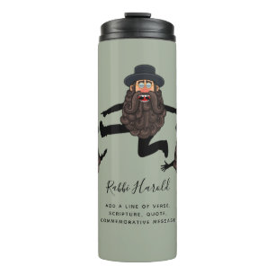 FUNNY Dancing RABBI Personalised with Text Thermal Tumbler