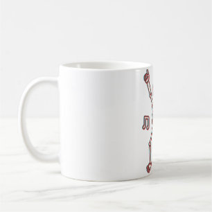 Funny Dancing Skeleton 3D Anaglyph Style Coffee Mug