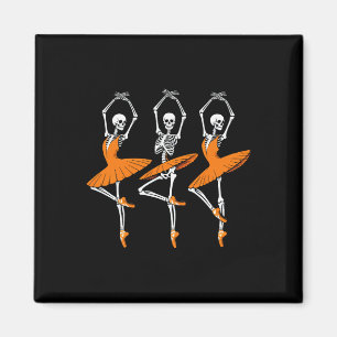 Funny Dancing Skeleton Ballerina Women's Girl's  Magnet