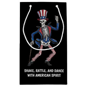 Funny Dancing Skeleton  Small Gift Bag