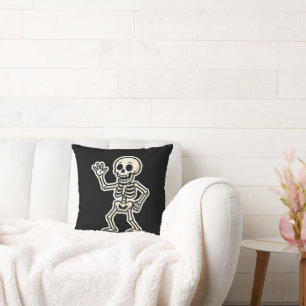 Funny Dancing Skeleton Sticker – Cute Halloween Cushion