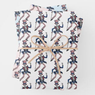 Funny Dancing Skeleton Wrapping Paper Sheet